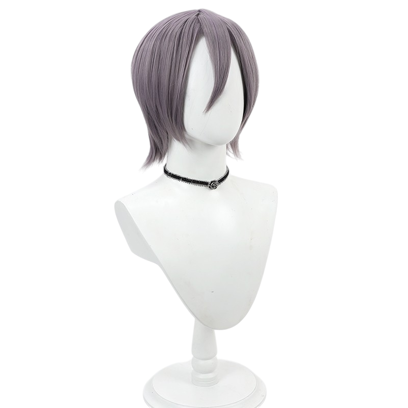 White Smoke Margarette Macaron Cosplay Wig - Mashle: Magic and Muscles (Grey-Purple Bob) (FEVERCOS)