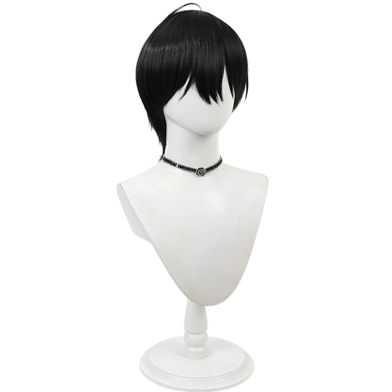 White Smoke Tokiwa Cosplay Wig - How I Attended an All-Guy's Mixer (Black Male Short) (FEVERCOS)