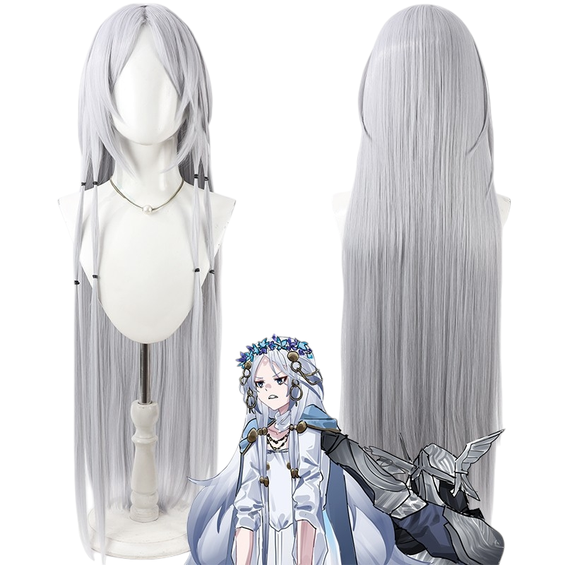 White Smoke Avenger of the Night (Doll Girl) Cosplay Wig - Elden Ring Concept (Pale Blue Curls) (FEVERCOS)