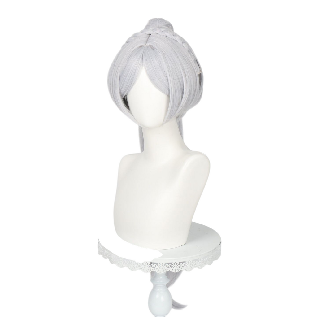 White Smoke Frieren Cosplay Wig - Frieren: Beyond Journey's End (Grey Twin Ponytails) (FEVERCOS)