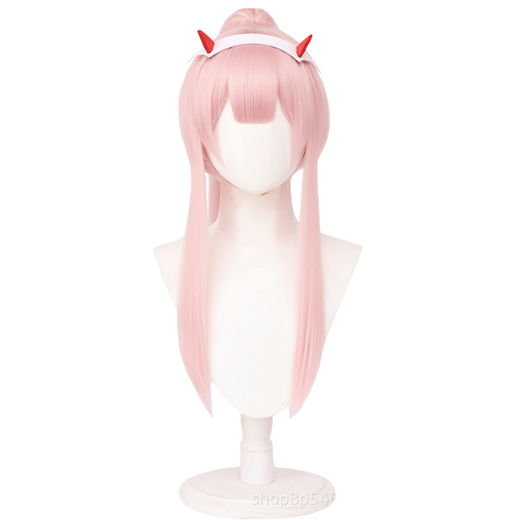 White Smoke Zero Two (02) Cosplay Wig - DARLING in the FRANXX (Pink Long Straight) (FEVERCOS)