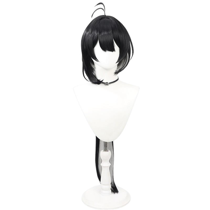 White Smoke Female Rover Cosplay Wig - Wuthering Waves (Black/White Jellyfish Cut) (FEVERCOS)