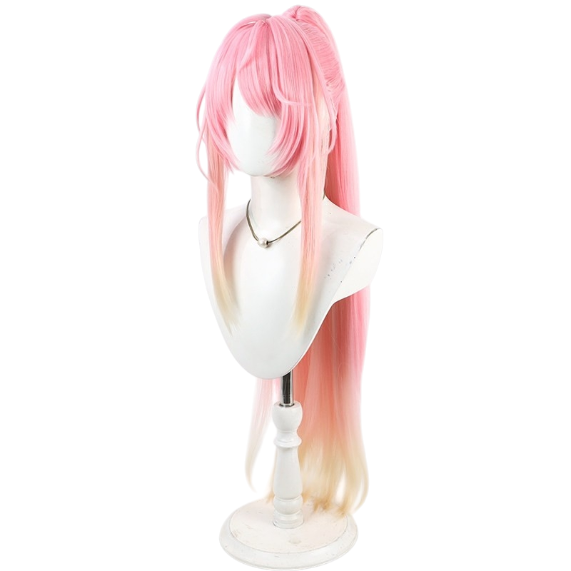 White Smoke Amis Cosplay Wig - Wuthering Waves (Multi-Color Gradient Ponytail) (FEVERCOS)