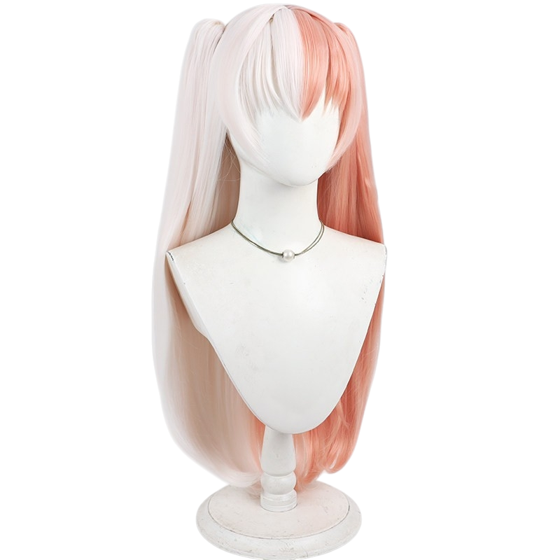 White Smoke Kokoa Shinomiya Cosplay Wig - D4DJ (Two-Tone Split Detachable Ponytail) (FEVERCOS)
