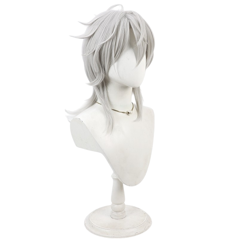White Smoke Kuguru Domeki Cosplay Wig - 18TRIP (Flipped Layers & Long Tail) (FEVERCOS)