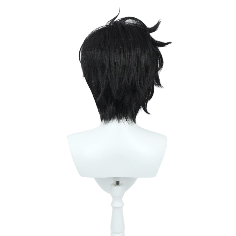 White Smoke Sung Jinwoo Cosplay Wig - Solo Leveling (Black Teased Flipped) (FEVERCOS)