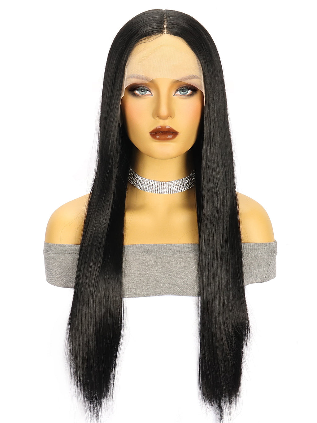 White Smoke Liquid Silk Straight Lace Wig - High Society (Hand-Tied Frontal) (FEVERCOS)