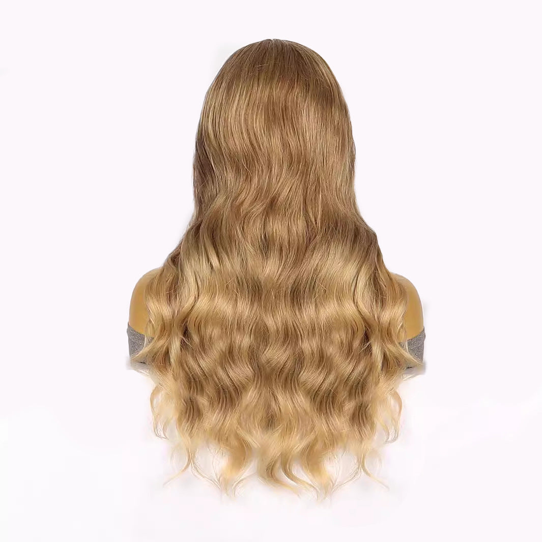 White Smoke Chestnut Brown Curly Lace Wig - Autumn Elegance (Long Waves) (FEVERCOS)