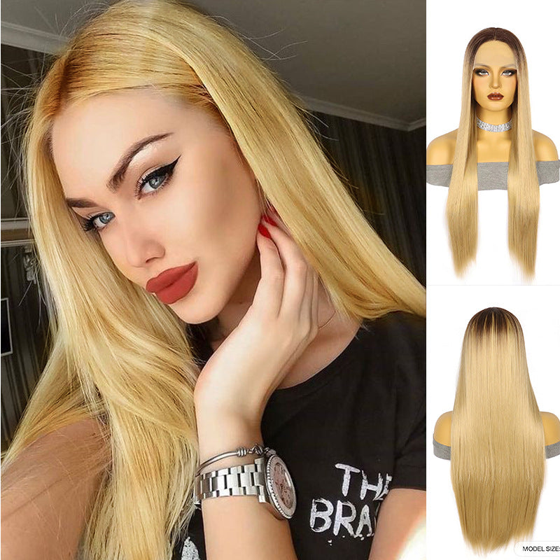 White Smoke Mocha Ombre Straight Lace Wig - Elite Lace Fronts (13x4x1 T-Part) (FEVERCOS)