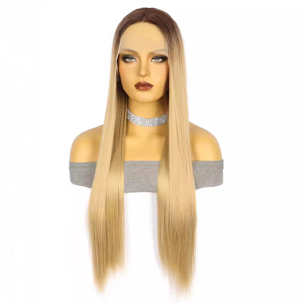 White Smoke Mocha Ombre Straight Lace Wig - Elite Lace Fronts (13x4x1 T-Part) (FEVERCOS)