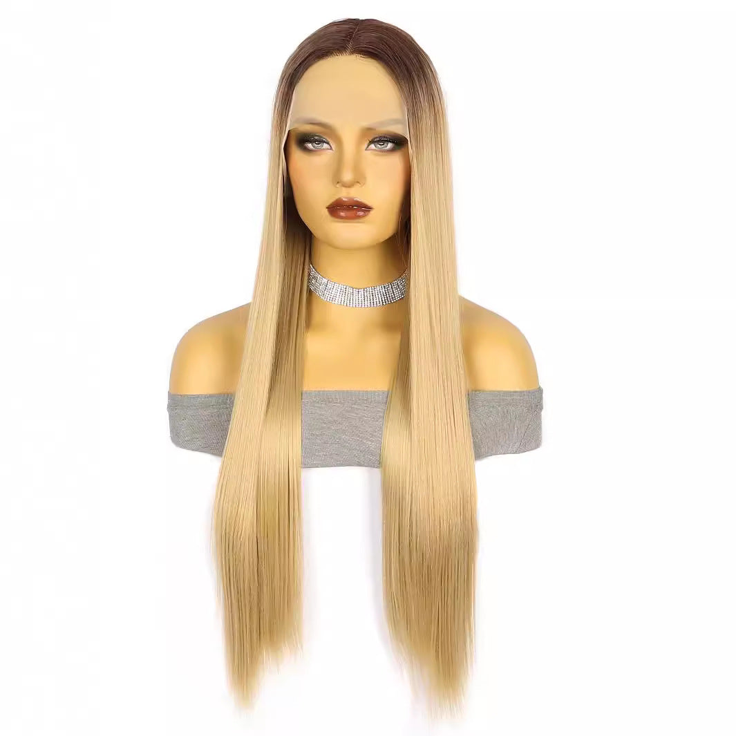 White Smoke Mocha Ombre Straight Lace Wig - Elite Lace Fronts (13x4x1 T-Part) (FEVERCOS)
