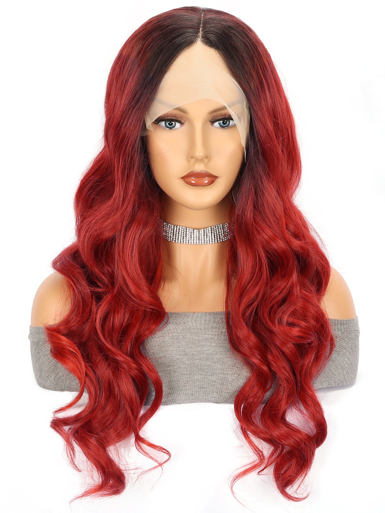 White Smoke Classic Body Wave Lace Wig - Timeless Muse (Long Middle Part) (FEVERCOS)