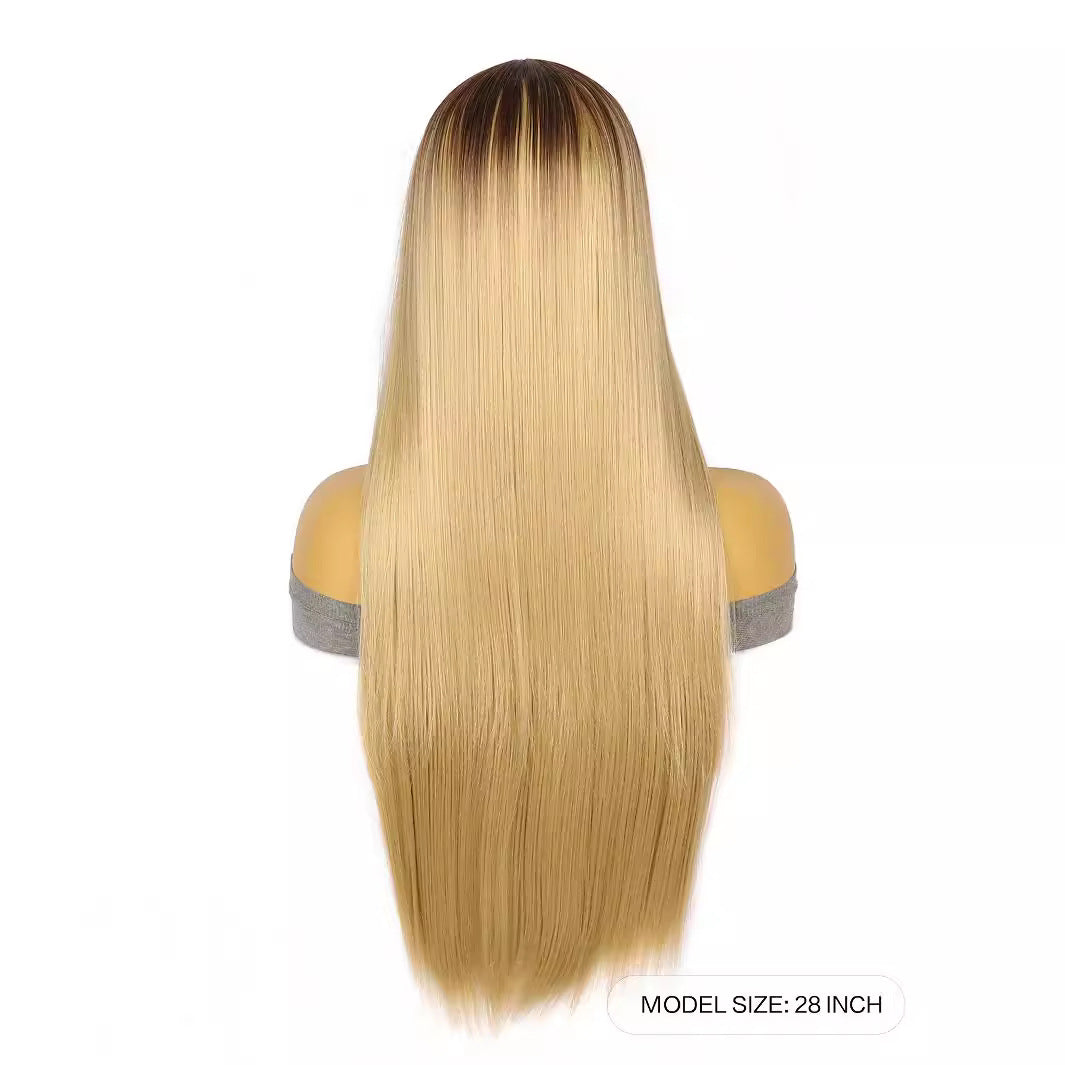 White Smoke Mocha Ombre Straight Lace Wig - Elite Lace Fronts (13x4x1 T-Part) (FEVERCOS)