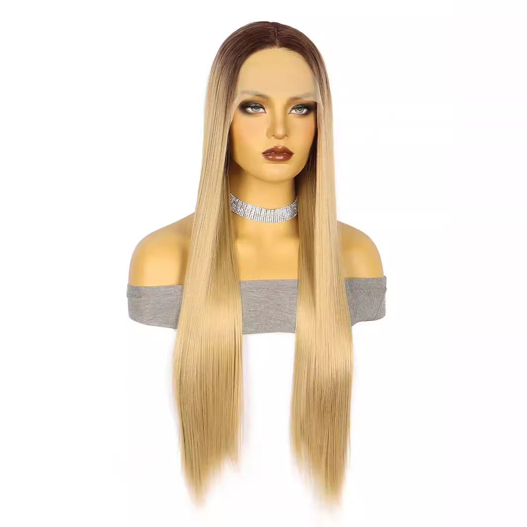 White Smoke Mocha Ombre Straight Lace Wig - Elite Lace Fronts (13x4x1 T-Part) (FEVERCOS)