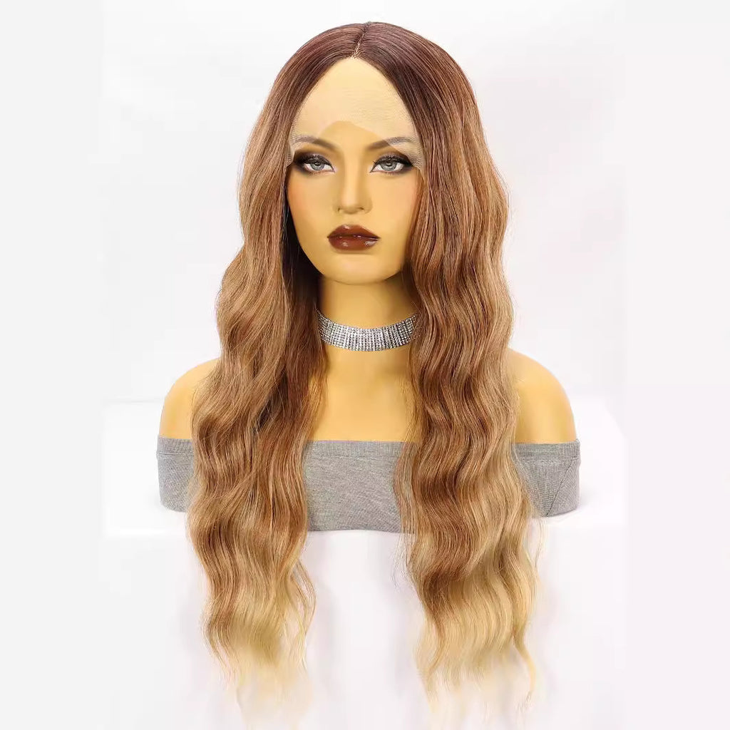 White Smoke Seamless Ombre Wavy Lace Wig - High Society (Hand-Tied Frontal) (FEVERCOS)