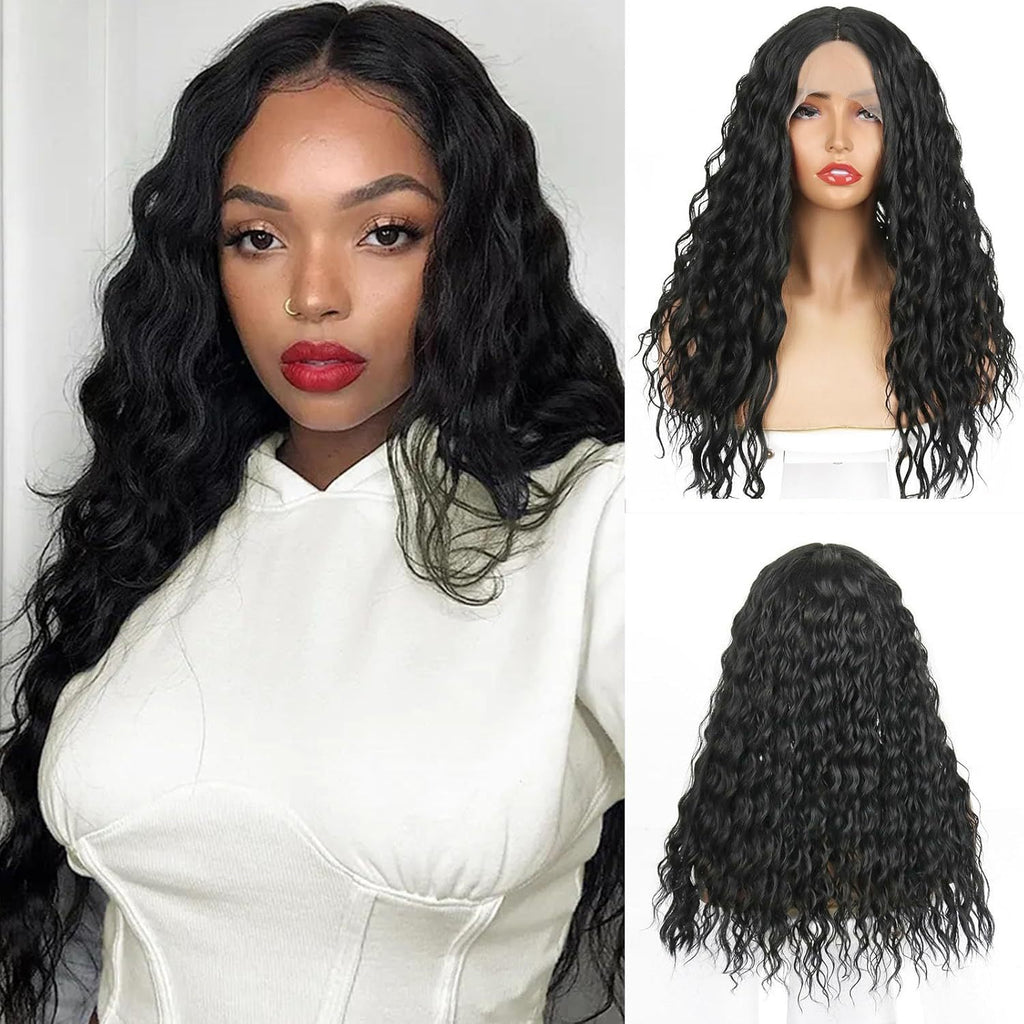 White Smoke Midnight Deep Wave Lace Wig - Elite Fronts (13x4 Long Curls) (FEVERCOS)