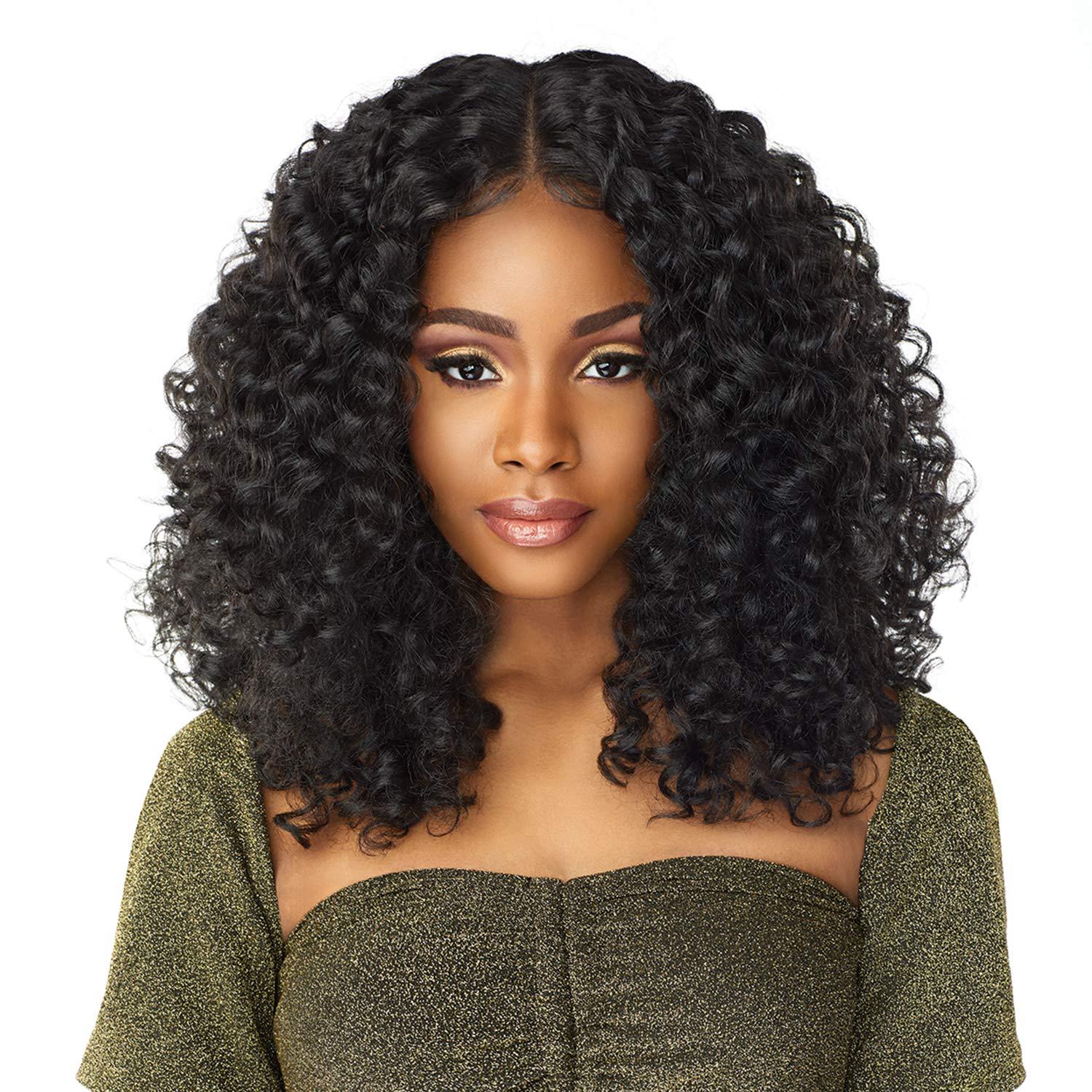 White Smoke Raven Kinky Coil Lace Bob - Street Culture (Middle Part T-Lace) (FEVERCOS)