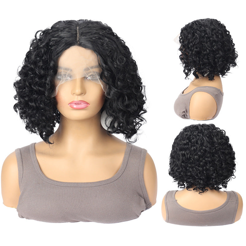 White Smoke Ebony Afro Kinky Lace Bob - Urban Streetwear (13x4 Middle Part) (FEVERCOS)