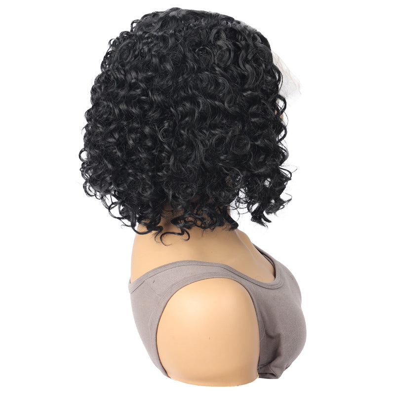 White Smoke Ebony Afro Kinky Lace Bob - Urban Streetwear (13x4 Middle Part) (FEVERCOS)