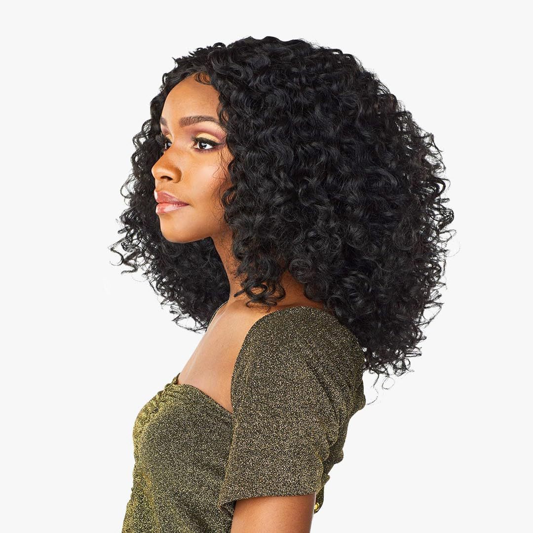 White Smoke Raven Kinky Coil Lace Bob - Street Culture (Middle Part T-Lace) (FEVERCOS)