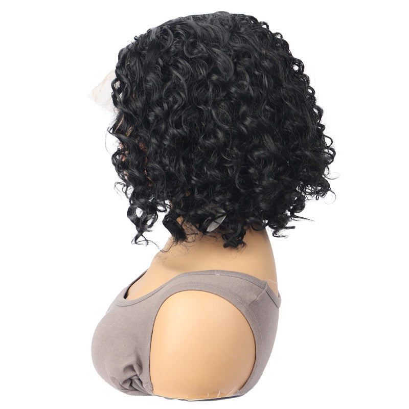 White Smoke Ebony Afro Kinky Lace Bob - Urban Streetwear (13x4 Middle Part) (FEVERCOS)