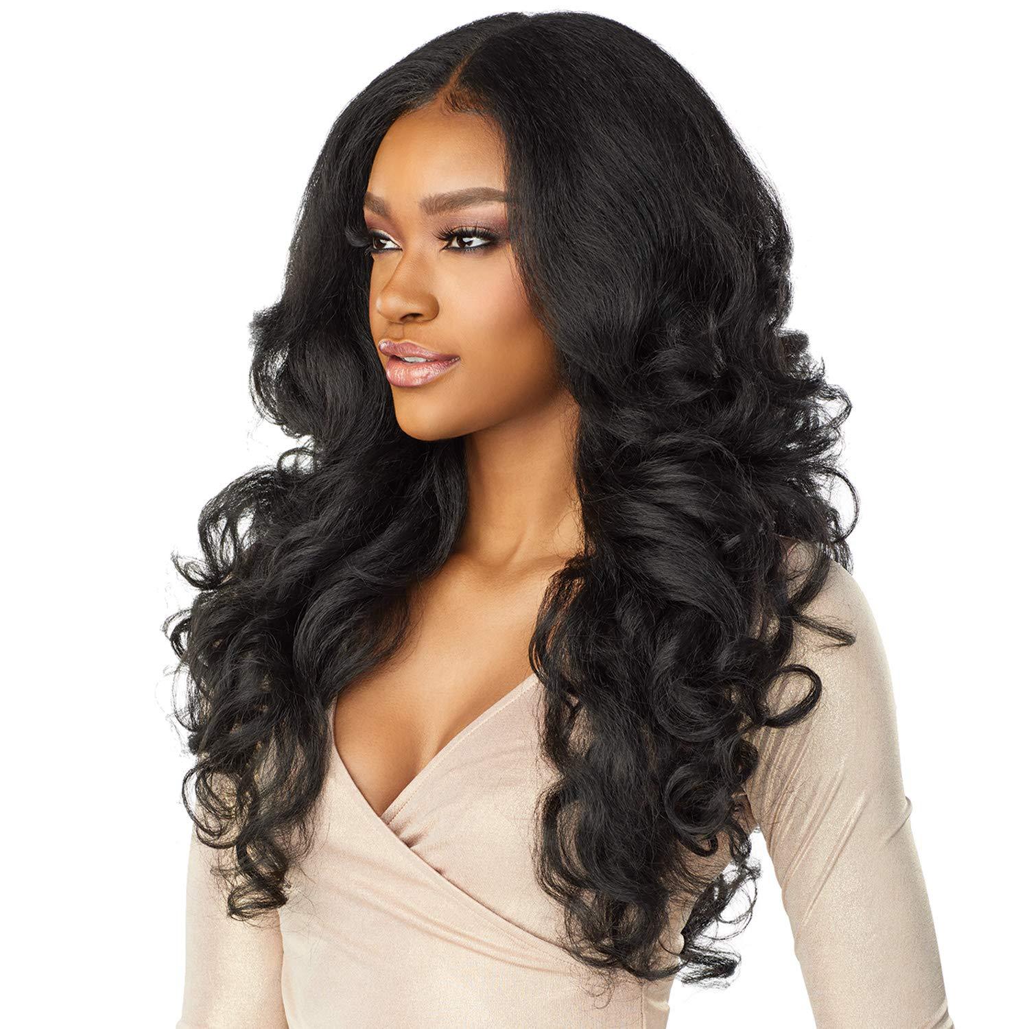 White Smoke Midnight Yaki Wavy Lace Wig - Runway Collection (Middle Part Curls) (FEVERCOS)