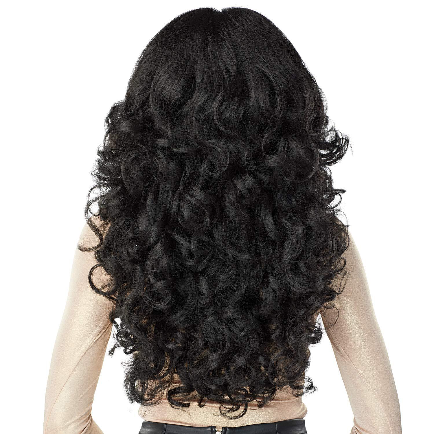 White Smoke Midnight Yaki Wavy Lace Wig - Runway Collection (Middle Part Curls) (FEVERCOS)