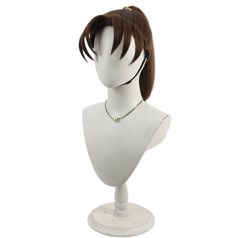Gray Shusaku Komatsuda Cosplay Wig - Nintama Rantaro (Brown Widow's Peak) (FEVERCOS)