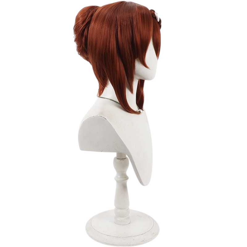 White Smoke Super Creek (New Outfit) Cosplay Wig - Uma Musume (Brown Long with Ears) (FEVERCOS)