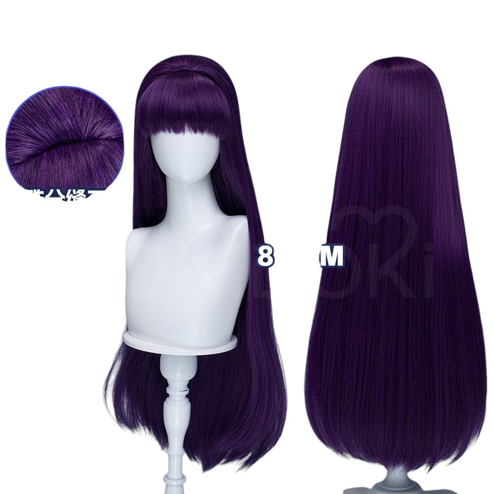 White Smoke Elissabat Cosplay Wig - Monster High (80cm Purple Teased Long) (FEVERCOS)