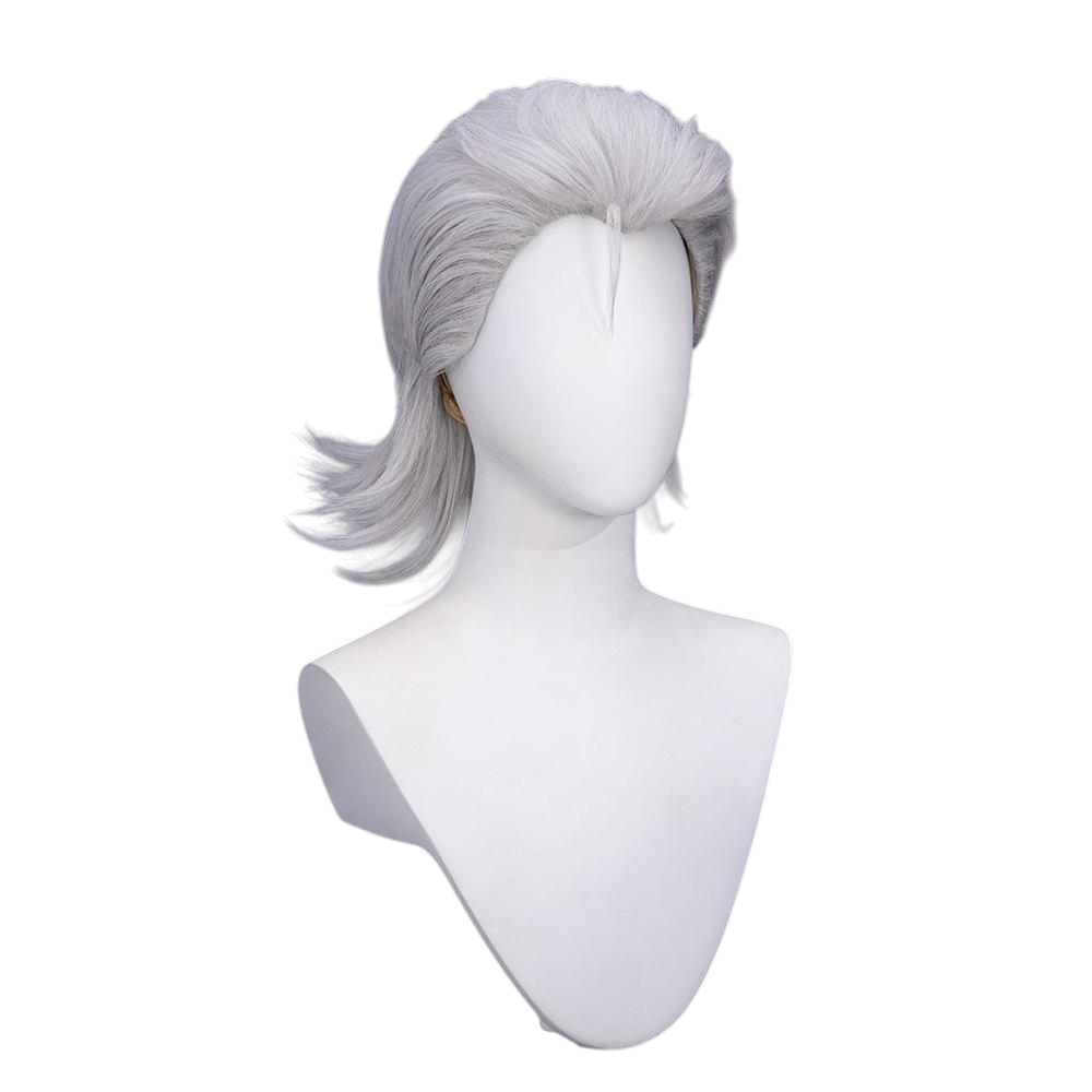 White Smoke X Cosplay Wig - To Be Hero X (Teased Roots Widow's Peak Slicked Back) (FEVERCOS)