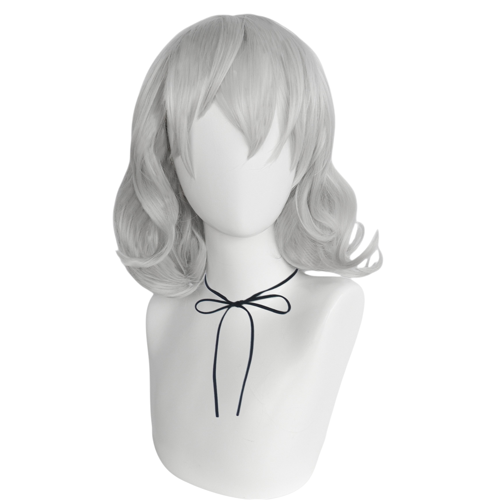 Gray Neferpitou (Pitou) Cosplay Wig - Hunter x Hunter (White Wavy) (FEVERCOS)