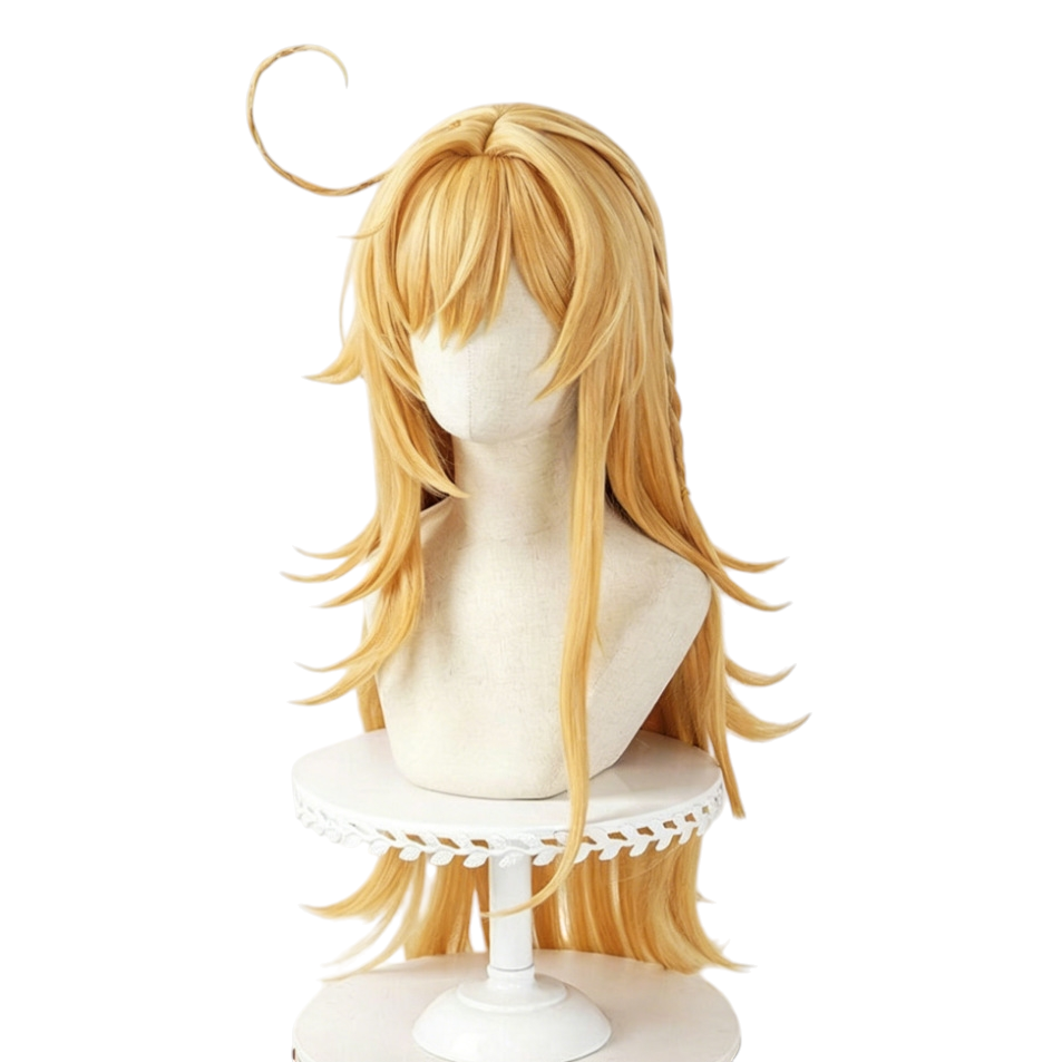 White Smoke Aekofe (Fontaine Chef) Cosplay Wig - Genshin Impact (Side Braid Long Straight) (FEVERCOS)