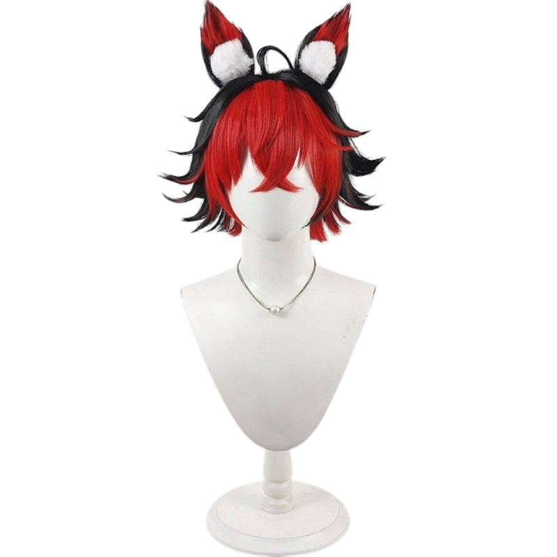 White Smoke Masato Komano Cosplay Wig - Zenless Zone Zero (Gradient Teased Flipped) (FEVERCOS)