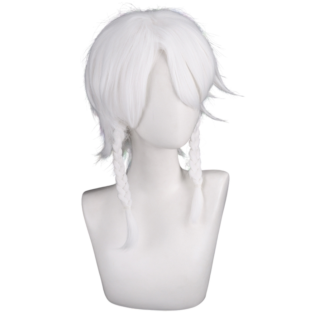 White Smoke Eli Clark (Seer 'White') Cosplay Wig - Identity V (White Teased Roots) (FEVERCOS)