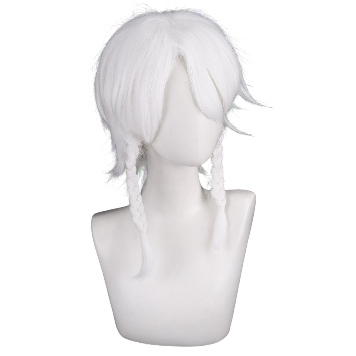 White Smoke Eli Clark (Seer 'White') Cosplay Wig - Identity V (White Teased Roots) (FEVERCOS)