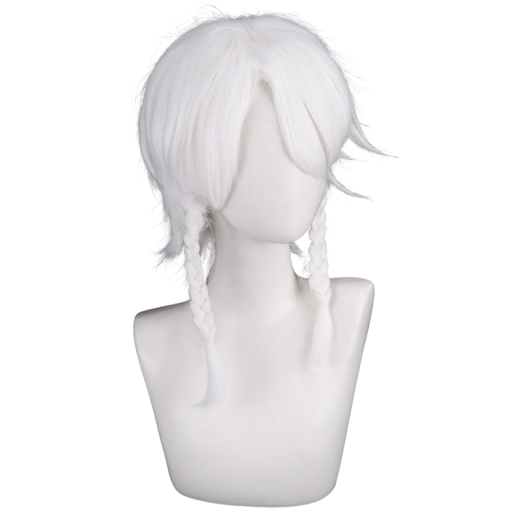 White Smoke Eli Clark (Seer 'White') Cosplay Wig - Identity V (White Teased Roots) (FEVERCOS)