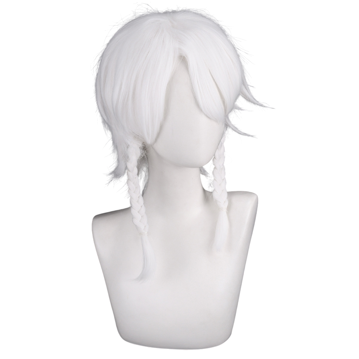 White Smoke Eli Clark (Seer 'White') Cosplay Wig - Identity V (White Teased Roots) (FEVERCOS)