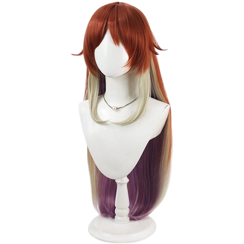 Light Gray Mikoto Aketa Cosplay Wig - Idolmaster Shiny Colors (Red/Black Gradient) (FEVERCOS)THE IDOLM@STER