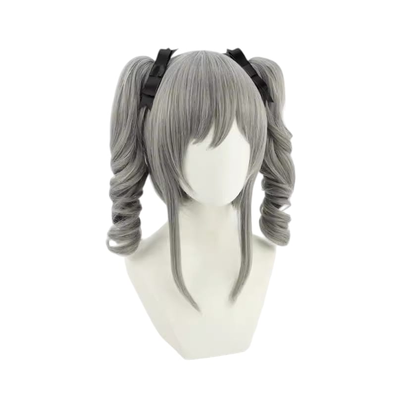 Gray Ranko Kanzaki Cosplay Wig - Idolmaster Cinderella Girls (Grey/Silver Twin Tails) (FEVERCOS)  The Idolm@ster