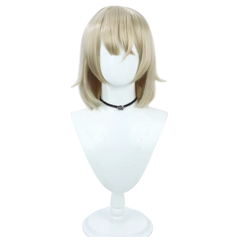 Light Gray Falin Touden Cosplay Wig - Dungeon Meshi (Soft Blonde Bob) (FEVERCOS)