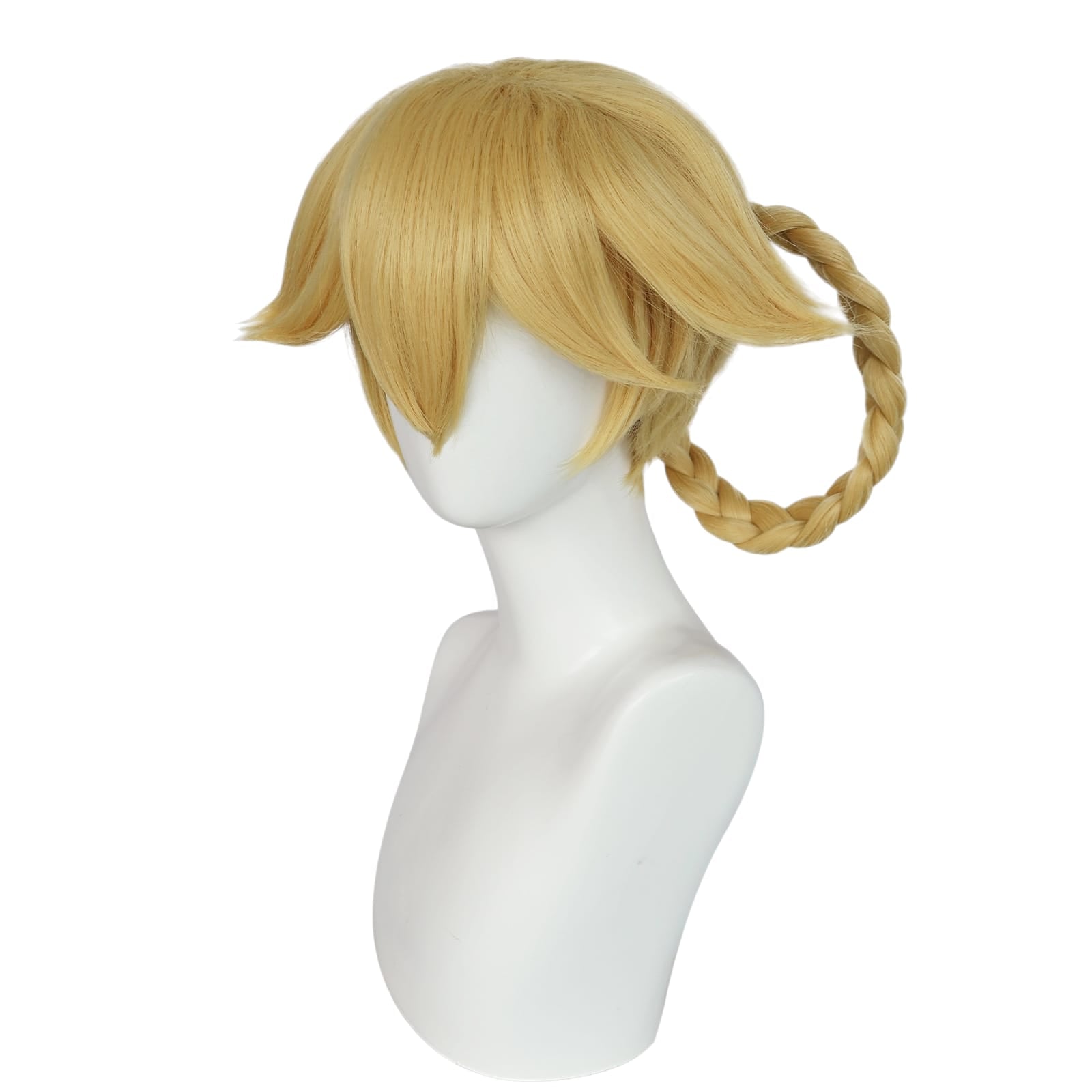 White Smoke Wedding Peach (Momoko) Cosplay Wig - Ai Tenshi Densetsu (Red/Orange Braid) (FEVERCOS)