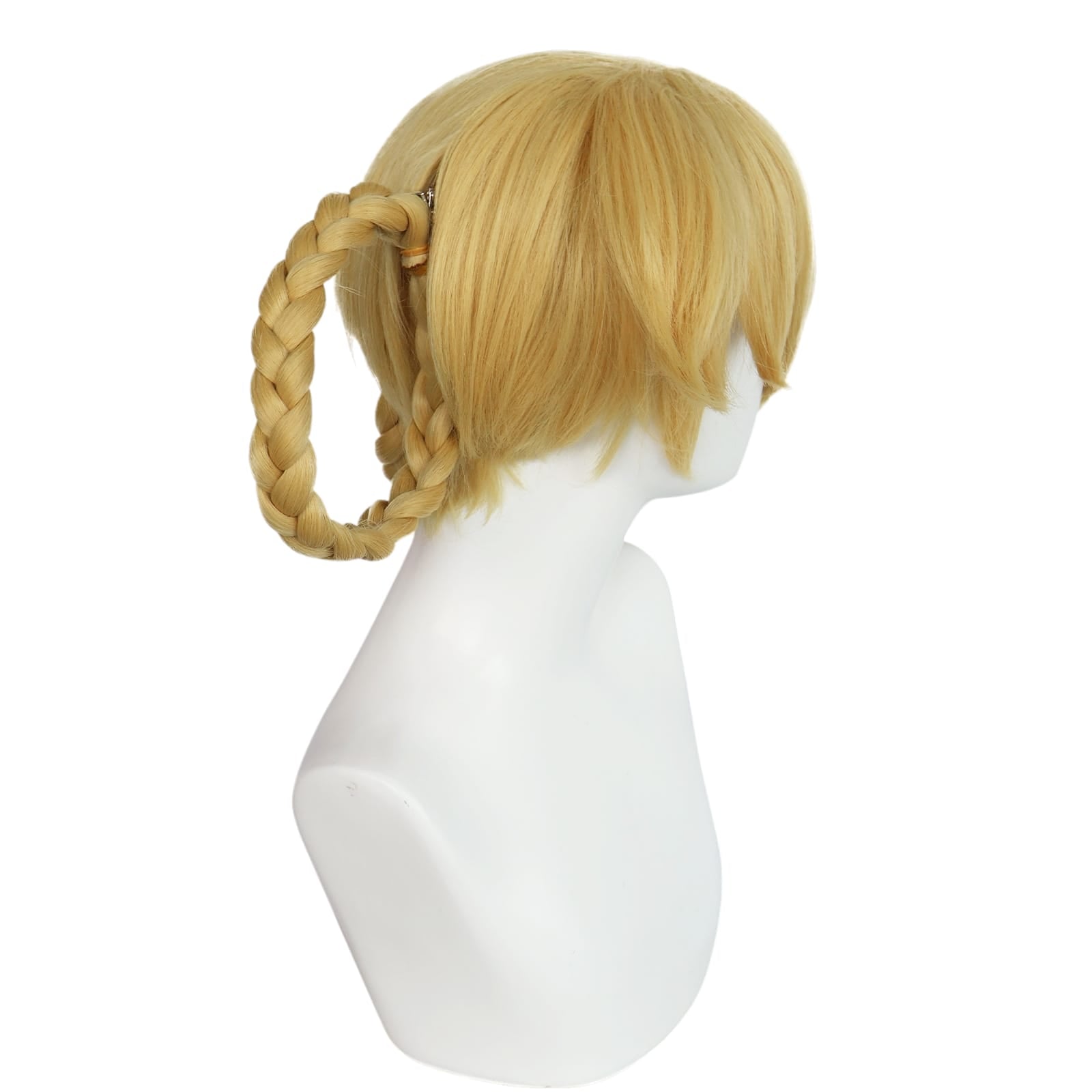 White Smoke Wedding Peach (Momoko) Cosplay Wig - Ai Tenshi Densetsu (Red/Orange Braid) (FEVERCOS)