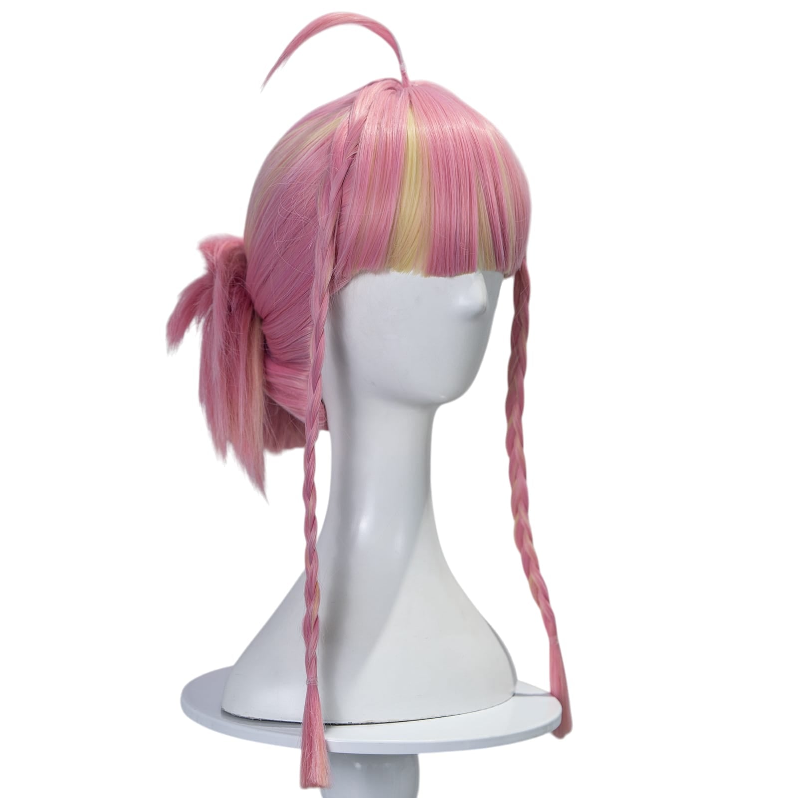 White Smoke Mercy (Angela) Le Sserafim Cosplay Wig - Overwatch 2 (Pink/Blonde Gradient) (FEVERCOS)