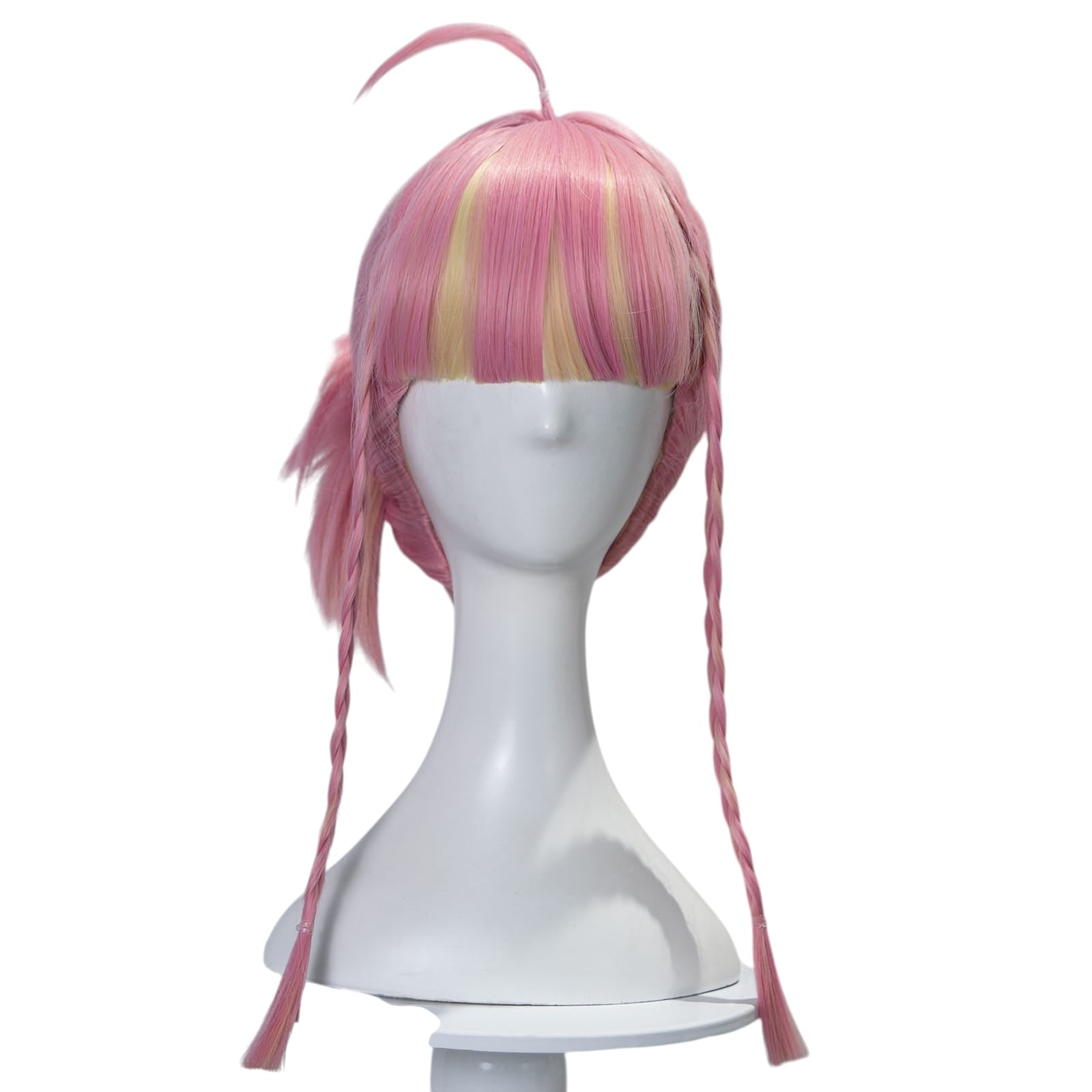 White Smoke Mercy (Angela) Le Sserafim Cosplay Wig - Overwatch 2 (Pink/Blonde Gradient) (FEVERCOS)