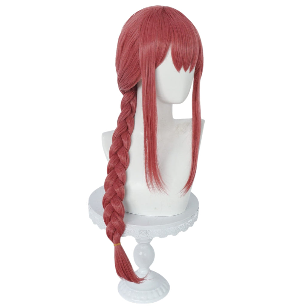 White Smoke Makima Cosplay Wig - Chainsaw Man (Pink/Red Braid) (FEVERCOS)