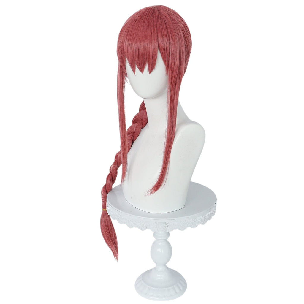 White Smoke Makima Cosplay Wig - Chainsaw Man (Pink/Red Braid) (FEVERCOS)