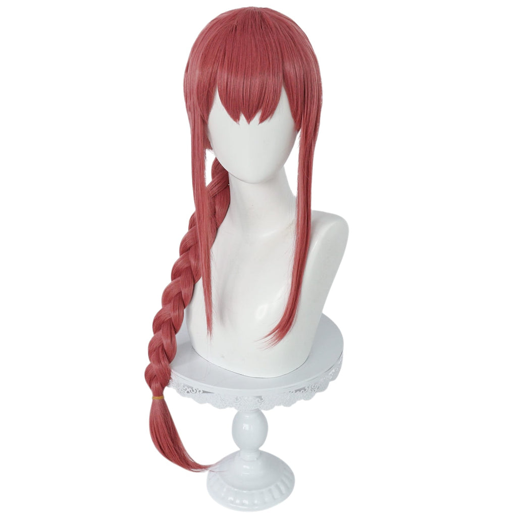 White Smoke Makima Cosplay Wig - Chainsaw Man (Pink/Red Braid) (FEVERCOS)