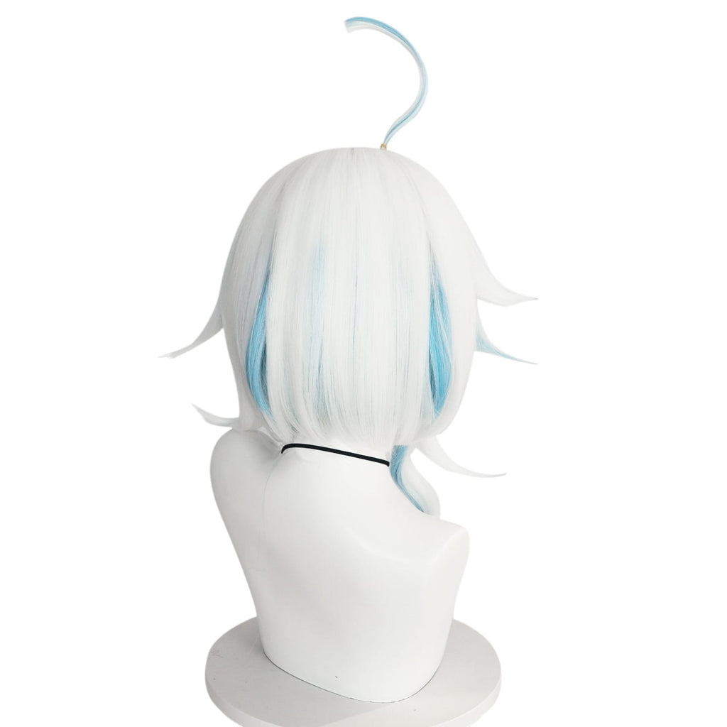 White Smoke Furina (Focalors) Cosplay Wig - Genshin Impact (White/Blue Asymmetrical) (FEVERCOS)