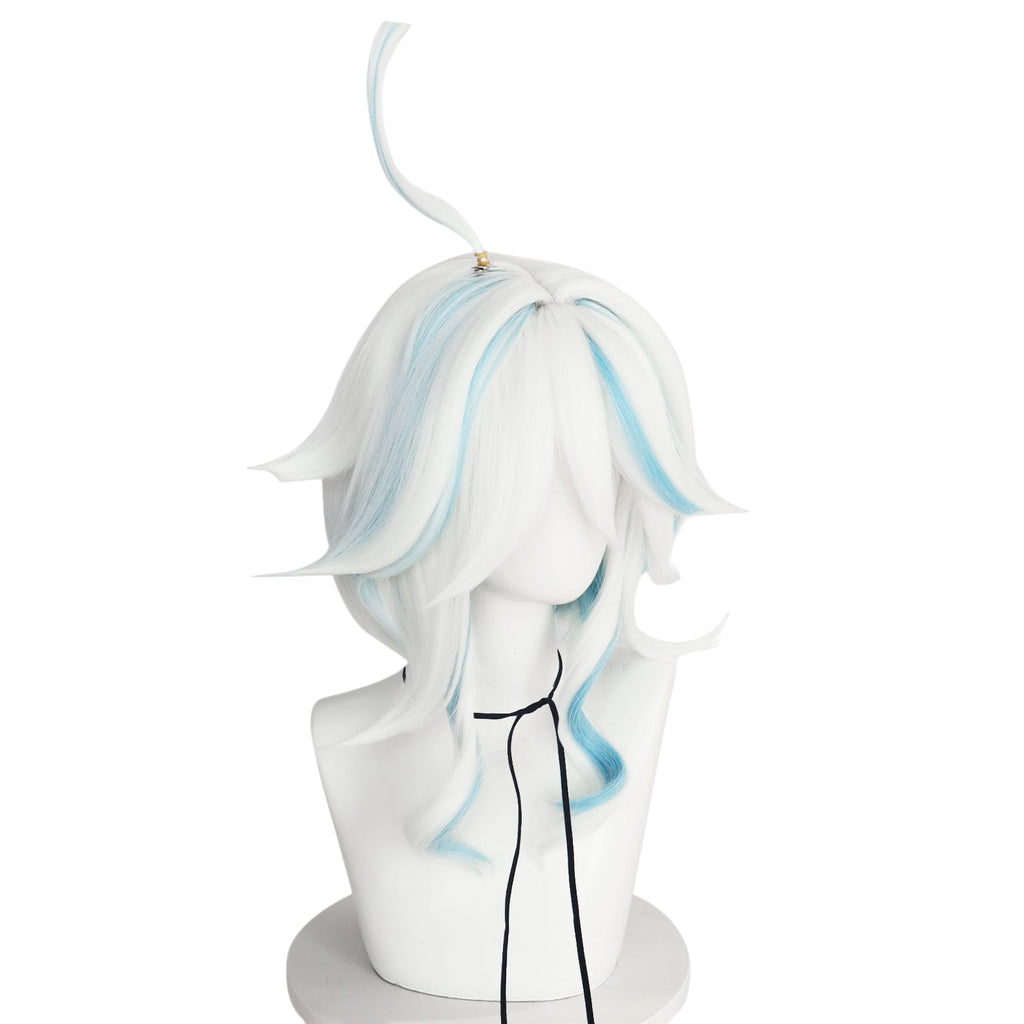 White Smoke Furina (Focalors) Cosplay Wig - Genshin Impact (White/Blue Asymmetrical) (FEVERCOS)